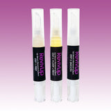 RevivLip vials, novel dial-up clicker dispenser with soft silicone tip applicator
